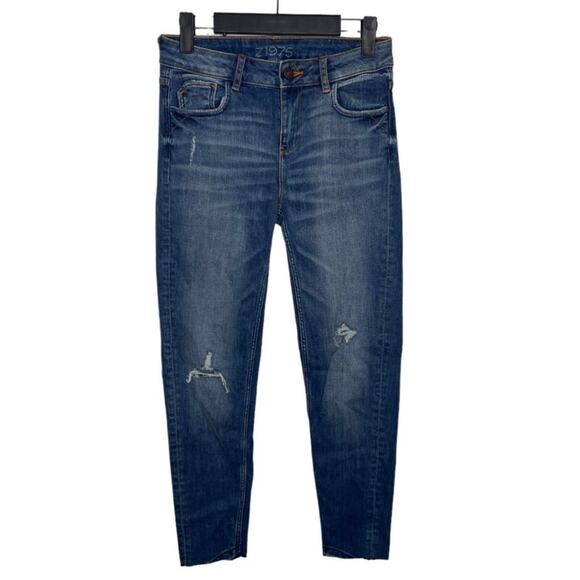 Zara Womens Jeans Size 2 Denim Blue Skinny Leg Zara Basic Z1975 Casual Wear - Picture 1 of 14